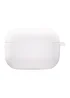 Силиконовый футляр с микрофиброй для наушников Airpods Pro Белый / White