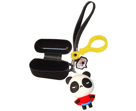 Силиконовый футляр Cute Charm для наушников AirPods Pro Панда Супермен / Черный
