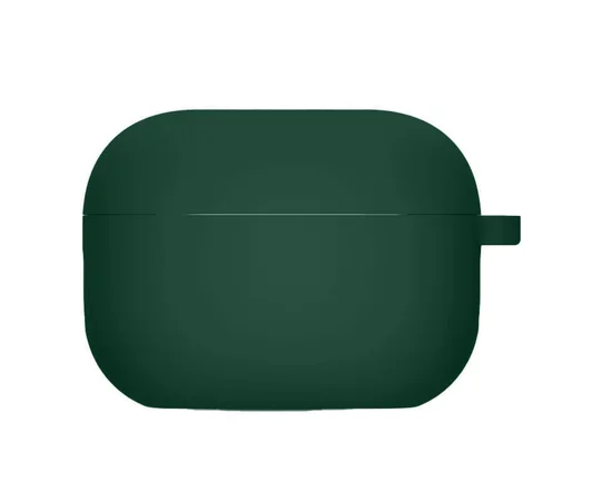 Силиконовый футляр с микрофиброй для наушников Airpods Pro Зеленый / Midnight Green