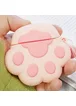 Силиконовый футляр Paw для наушников AirPods + кольцо Розовый