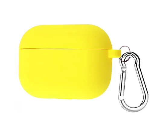 Силиконовый футляр с карабином для наушников AirPods Pro Желтый / Bright Yellow