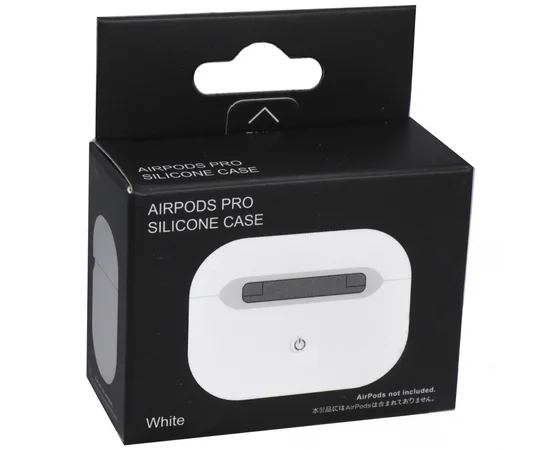 Силиконовый футляр для наушников AirPods Pro Белый / White