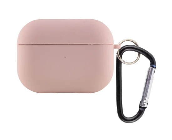 Силіконовий футляр з мікрофіброю для навушників Airpods Pro Рожевий / Pink Sand