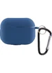 Силиконовый футляр New с карабином для наушников Airpods Pro Синий / Navy blue