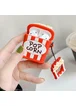 Силиконовый футляр Food для наушников AirPods 1/2 + кольцо Поп-корн