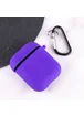 Силіконовий футляр з мікрофіброю для навушників Airpods 1/2 Фіолетовий / Ultra Violet