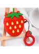 Силиконовый футляр Smile Fruits series для наушников AirPods strawberry