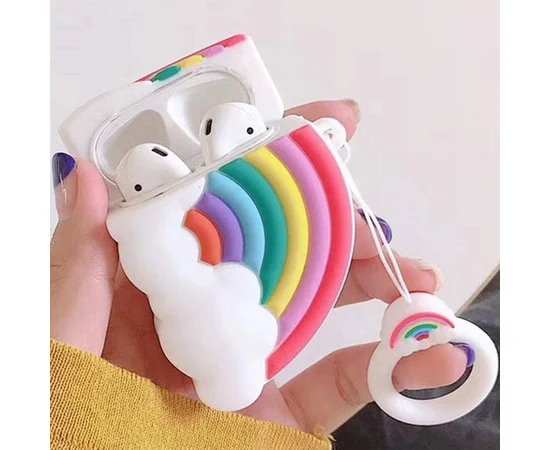 Силиконовый футляр Fairy Tale series для наушников AirPods 1/2 Rainbow