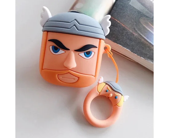 Силиконовый футляр Marvel & DC series для наушников AirPods + кольцо Тор/Коричневый