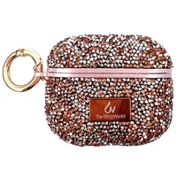 TPU чехол Bling World Rock Diamond для наушников AirPods Pro / Airpods Pro 2 Розовый