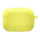 Силиконовый футляр с микрофиброй для наушников Airpods Pro Желтый / Bright Yellow
