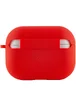 Силиконовый футляр с микрофиброй для наушников Airpods Pro Красный / Red