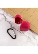 Силиконовый футляр New с карабином для наушников Airpods Pro Красный / Rose Red