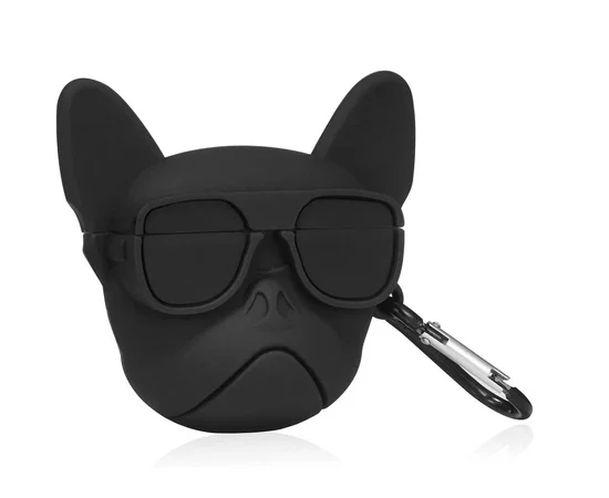 Силиконовый футляр Brand для наушников AirPods 3 + карабин Karl Lagerfeld black