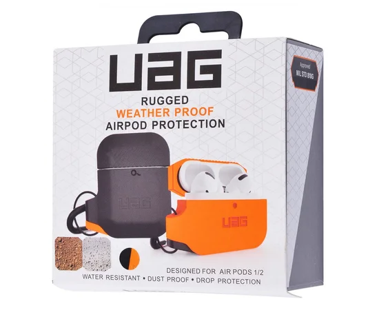 Силиконовый футляр UAG для наушников AirPods Black / Orange