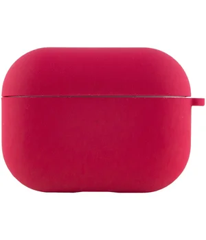 Силіконовий футляр з мікрофіброю для навушників Airpods Pro Червоний / Rose Red