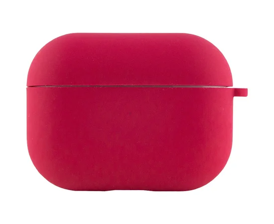 Силіконовий футляр з мікрофіброю для навушників Airpods Pro Червоний / Rose Red