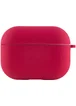 Силіконовий футляр з мікрофіброю для навушників Airpods Pro Червоний / Rose Red