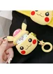 Силиконовый футляр Pokemon series для наушников AirPods + кольцо Детектив Пикачу / Желтый