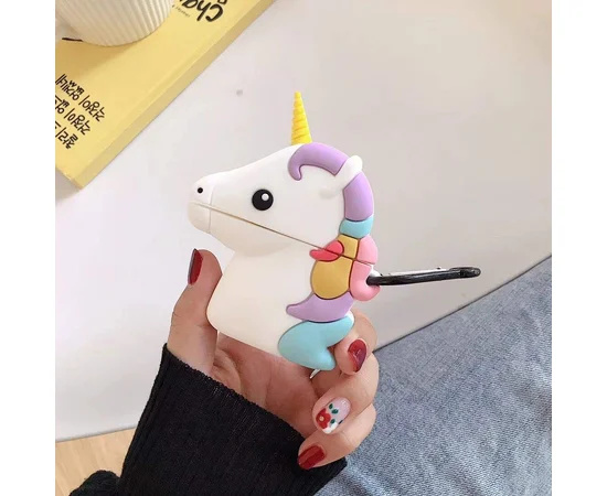 Силиконовый футляр Unicorn series для наушников AirPods 1/2 Фиолетовый