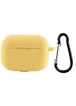 Силиконовый футляр New с карабином для наушников Airpods Pro Желтый / Yellow