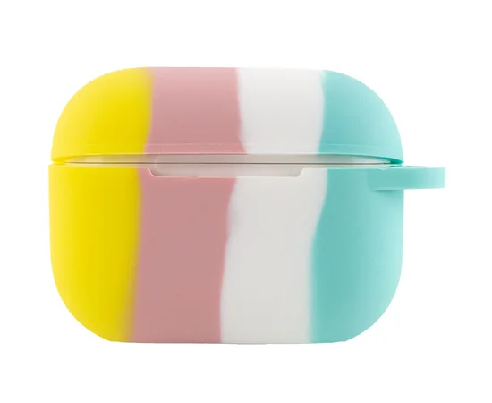 Силиконовый футляр Colorfull для наушников AirPods Pro Желтый / Бирюзовый