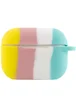 Силиконовый футляр Colorfull для наушников AirPods Pro Желтый / Бирюзовый