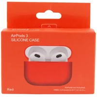 Силиконовый футляр для наушников AirPods 3 Красный / Red