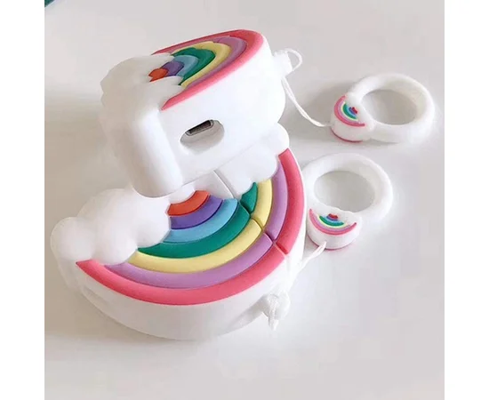 Силиконовый футляр Fairy Tale series для наушников AirPods 1/2 Rainbow