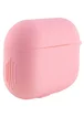Силиконовый футляр New с карабином для наушников Airpods Pro Розовый / Light pink