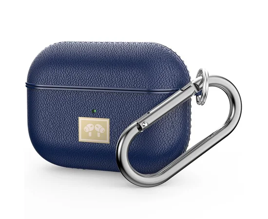 TPU футляр Leather Type для наушников AirPods Pro Синий