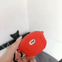 Силиконовый футляр Brand для наушников AirPods 1/2 + карабин Karl Lagerfeld red