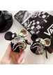 Силиконовый футляр Bape Shark для наушников AirPods 1/2 Черно - зеленый