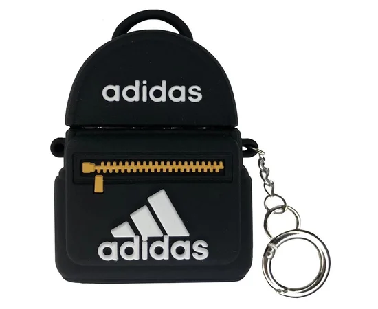 Силиконовый футляр Brand для наушников AirPods 1/2 + кольцо Adidas Bag Black