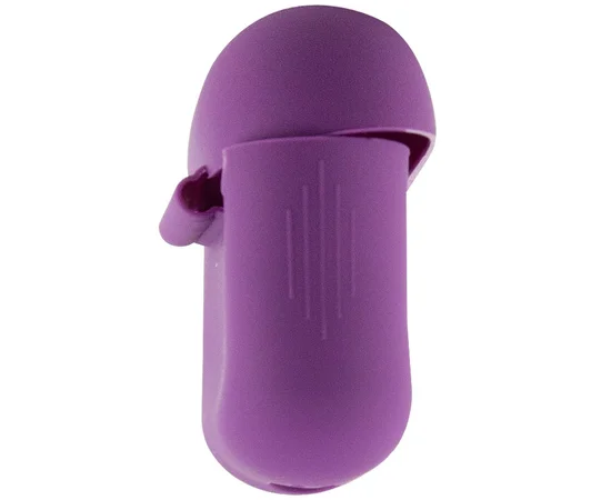 Силиконовый футляр New с карабином для наушников Airpods 1/2 Фиолетовый / Grape