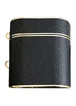 Кожаный футляр Suitcase для наушников AirPods 1/2 Black