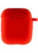 Силиконовый футляр New с карабином для наушников Airpods 1/2 Красный / Red