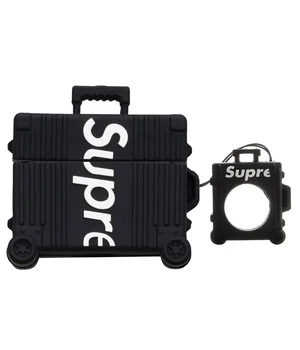 Силиконовый футляр Brand для наушников AirPods 3 + кольцо Supreme black