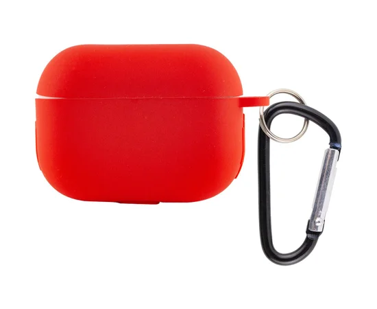 Силиконовый футляр New с карабином для наушников Airpods Pro Красный / Red