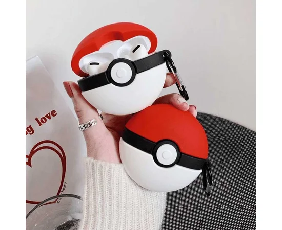 Силиконовый футляр Cartoons&Heroes для наушников AirPods 3 + карабин Покебол