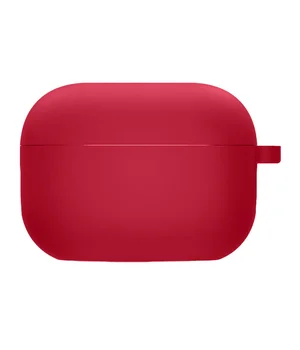 Силиконовый футляр с микрофиброй для наушников Airpods 3 Красный / Rose Red