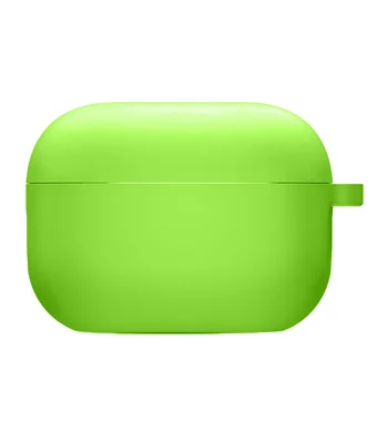 Силиконовый футляр с микрофиброй для наушников Airpods 3 Салатовый / Neon green