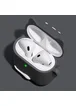 Силиконовый футляр Dogs для наушников AirPods 1/2 Haski stands / Черный