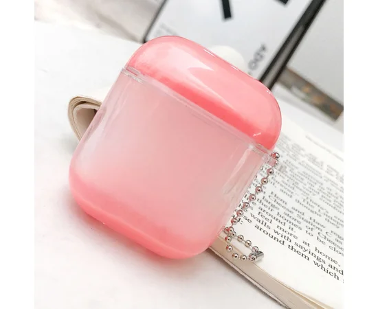 TPU+PC футляр Neon Sand для наушников AirPods Розовый