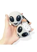 Силиконовый футляр UFO для наушников AirPods 1/2 + карабин Инопланетянин/Зеленый