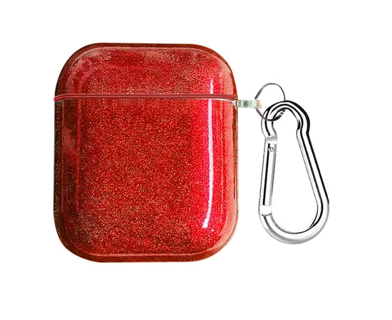TPU чехол Shine для наушников AirPods 1/2 Красный