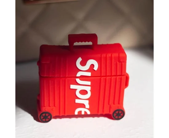 Силіконовий футляр Brand для навушників AirPods 3+ кільце Supreme red