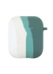 Силиконовый футляр Colorfull для наушников AirPods 1/2 Белый / Зеленый