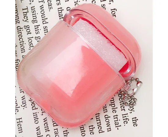 TPU+PC футляр Neon Sand для наушников AirPods Розовый