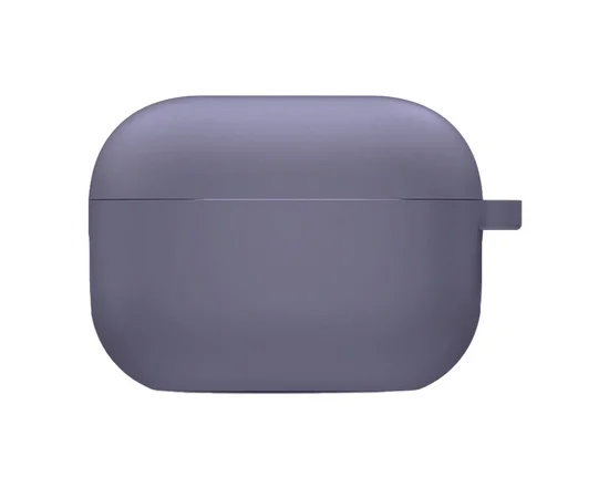 Силиконовый футляр с микрофиброй для наушников Airpods Pro Серый / Lavender Gray